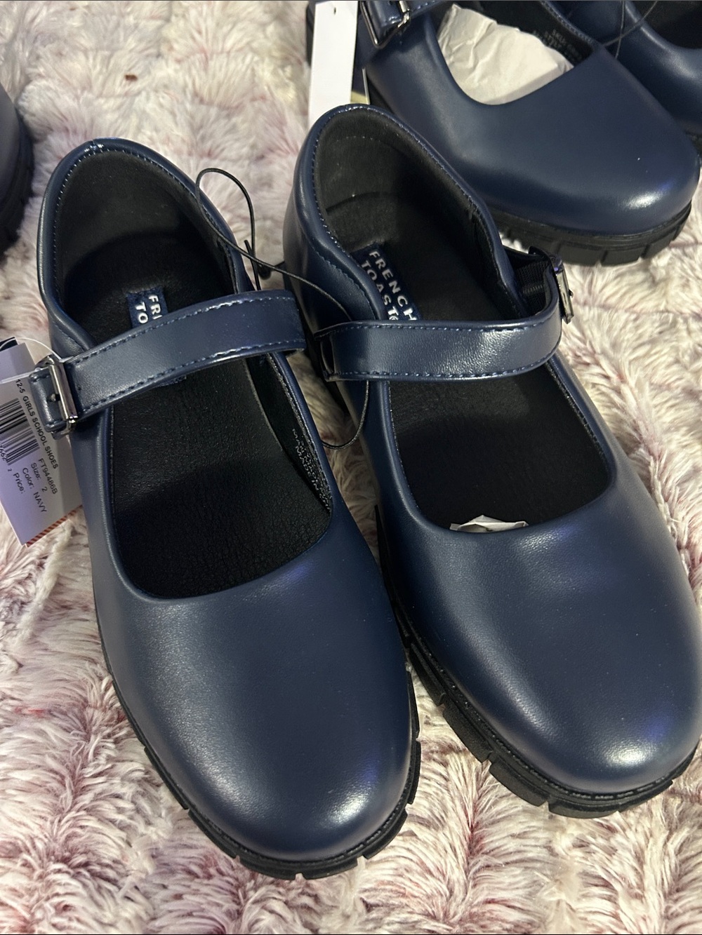 French Toast Navy Blue Mary Jane School Shoes for Kids